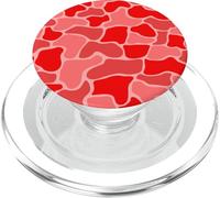 Pelle di anatra rossa e rosa mimetica per uccelli acquatici da caccia, stile vintage PopSockets PopGrip per MagSafe