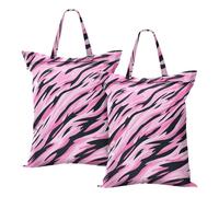 Pelle di animale leopardo viola nero Borse di lavanderia Per Viaggio Borse Asciutto Impermeabile Per Yoga Palestra 2 PZ Sporco Sacchetto Dei Vestiti Con Maniglia