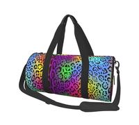 Pelle di giaguaro arcobaleno, Borsone da viaggio di grande capacità Borsa rotonda Borsa da viaggio sportiva Borsa da viaggio Borsa da fitness
