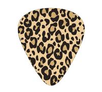 Pelle di leopardo, ghepardo, giaguaro,12 pezzi di plettri per chitarra, 3 plettri di diverso spessore per chitarra acustica, basso, ukulele