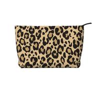 Pelle di leopardo, ghepardo, giaguaro, Borsa per cosmetici in velluto a coste Borsa per il trucco Borsa da viaggio portatile