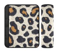 Pelle di leopardo Marrone Stampa Modello 2 pz Auto Accessorio Stop cintura di sicurezza Taglio nel collo per Van forro para cinturon de seguridad