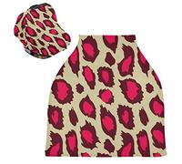 Pelle Di Leopardo Rosso Art Passeggino Tettoia Copri Seggiolino Copertura Infermieristica Auto per Bambini per L'Allattamento Al Seno Morbido Traspirante Elastica Tettuccio