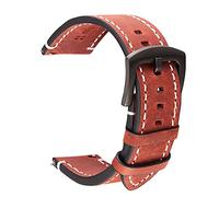 Pelle di Mucca cinturino 18mm 20mm 22mm 24mm Genuine Leather epoca della fascia dell'orologio della cinghia della, rosso marrone, 20mm