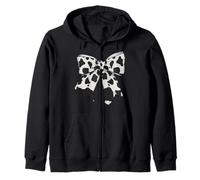 Pelle di Mucca Modello Mucca Contadino Costume Ragazza Coquette Arco Felpa con Cappuccio