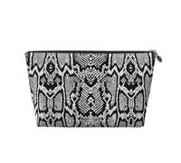 Pelle di serpente e pitone Texture Borsa cosmetica in pelle Borsa da viaggio per il trucco Borsa da toilette portatile Borse spaziose Borse per donne Ragazze
