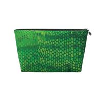 Pelle di serpente verde, Borsa da toilette Borsa per trucco Borsa per cosmetici Borsa da toilette da viaggio portatile