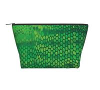 Pelle di serpente verde, Borsa da toilette Borsa per trucco Borsa per cosmetici Borsa da toilette da viaggio portatile