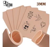 Pelle Finta Silicone 3mm Doppio Lato per Trucco Permanente e Formazione Tatuaggi
