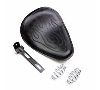 Pelle Flame SOLO Sottile Sedile con kit di montaggio per Harley Bobber ChopperXL