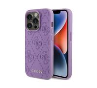 Pelle Guess 4G stampata, viola - iPhone 15 Pro