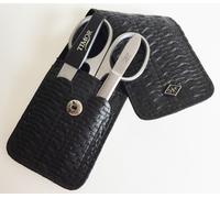 Pelle Look-Intessuto Set-Manicure Deluxe Uomo Inox Timor Solingen Germania