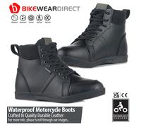 Pelle Motocicletta Stivali Scarpe Impermeabile Touring Motociclista Armatura
