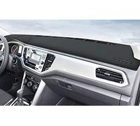 Pelle nera stile Car Dash Mat Cruscotto Copertura Dashmat Interno Pad Per T-Roc 2018-2023