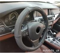 Pelle Nero Coprivolante Auto Impugnatura Morbida Per Ford Focus Kuga Puma Fiesta