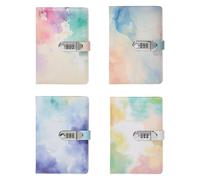 Pelle Notebook Giornale Con Combinazione Blocco Password Agenda Foderato Diario