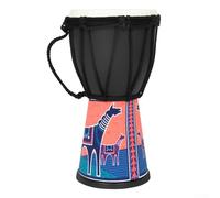 Pelle per djembe dell'Africa occidentale da 10,2 cm, dipinta e intagliata a mano, con sistema di accordatura a corda, progettata per vari ritmi e generi musicali (A)