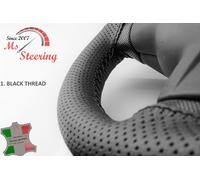 PELLE PERF COPRI VOLANTE PER VAUXHALL VIVARO LIFE NERO CUCITURA