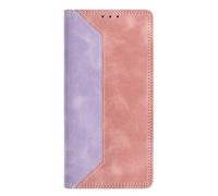 Pelle PU Cover per Honor 200 Lite 5G Magnetica Custodia,Semplice Stile Libro Flip Portafoglio con Porta Carte,Supporto,Antiurto Antipolvere Custodia Sottile in TPU per Honor 200 Lite 5G,Viola/Rosa