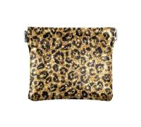 Pelle PU piccola moneta oro glitter leopardato modello donna ragazza borsa per il periodo trucco fine, motivo leopardato glitter oro, 1 taglia, accessori da viaggio, Motivo leopardato glitterato oro,