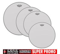 PELLE REMO AMBASSADOR COATED SABBIATA SET PELLI 10" 12" 14" 16" BATTERIA