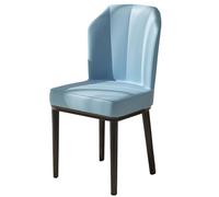 Pelle ricoperta moderna della metà del secolo che pranza la sedia | Sedia da pranzo moderna in pelle imbottita di metà secolo con design senza braccioli, ideale per sale da pranzo
