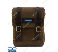 Pelle Serbatoio & Coda Borsa Scuro Marrone Per BSA Triumph Reale Enfield Moto @
