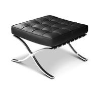 Pelle Sgabello di Lato, Sgabello, Sgabello, Piede Acciaio Inox Poliert. Nobile
