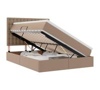Pelle sintetica Moderno con contenitore Cappuccino 140 x 190 cm