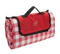 Pelle & Sol, coperta da picnic, pieghevole, impermeabile, a prova di sabbia, lavabile in lavatrice, antiscivolo, con maniglia per il trasporto per famiglie, spiaggia, campeggio, 200 x 140 cm (rosso)