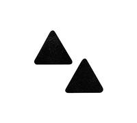 Pelle Triangoli nero 2 pezzi - Toppe termoadesive Patch Toppa ricamate, misura: 2,2 x 1,9 cm