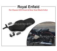 Pelle Vera Anteriore E Posteriore Nero Per Royal Enfield Classic 650