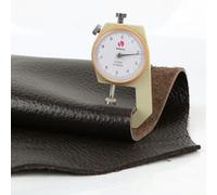 Pelle Vera Tessuto, Primo Strato di Pelle Bovina Grana Litchi 2,3 mm caffè Diverse Misure(20x30cm)
