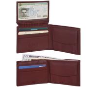 Pelle Vintage Uomo Slim Portafogli Rfid Blocco Porta Carte di Credito Portafogli
