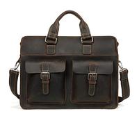 Pelle Vintage Valigetta Uomini Messenger Bag Man laptop uomo borsa del computer di viaggio/laptop/tablet,caffè