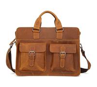 Pelle Vintage Valigetta Uomini Messenger Bag Man laptop uomo borsa del computer di viaggio/laptop/tablet,Castano