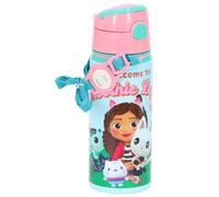 PELLECCHIA 1969 |Borraccia in alluminio con cannuccia da 600 ML | con cinghia per appenderla, apertura automatica con pulsante. (Gabby's Doll)