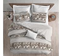 PELLECCHIA 1969 | Copripiumino Stampa Fantasia GNOMI 100% Cotone Made in Italy | Set Sacco Copri Piumino e Federe (Beige, Singolo)