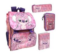 PELLECCHIA 1969 |Schoolpack Zaino con Astuccio 3 Scomparti +Diario + tombolino (Per Angel Stitch)