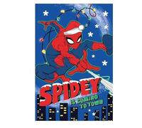 PELLECCHIA 1969 | Special edition per Natale | Idea Regalo Natale e Compleanno bambino/a | Plaid Morbido e Caldo in Pile realizzati per Minnie e Spider-Man Natalizi (Spiderman Noel, 100 x 150)