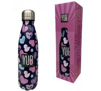 Pellecchia 1969I Borraccia Termica compatibile con YUB/SEVEN da 500 ML| NO PBA - Acciaio Inox 304 interno ed esterno |Mantenimento Temperatura fino a 24h (Cuori Rosa)