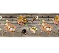 PELLECCHIA COLORI |Tappeto Cucina Antiscivolo Lavabile | Passatoia Antimacchia |100% Poliestere| Interni ed Esterni |Retro in gomma | Stampa Digitale (Pane e Olive, 52 x 250)