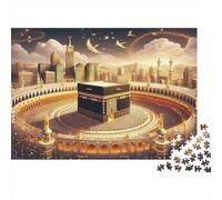Pellegrinaggio alla Kaaba Puzzles 1000 Pezzi Carta riciclata per adulti Puzzle per adulti Gioco stimolante Regalo divertente per casa Ottima idea regalo per bambini dai 12 anni in su 38x26cm/1000pcs