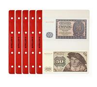 PELLER'S 10 Buste per Collezione, 2 Tasche 143mm X 80mm su Ogni Pagina, per Piccole Banconote: turistiche. Ricarica Album M, Inserti.