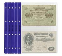 PELLER'S 10 Buste per la Raccolta di Banconote e Storia Postale, 2 Tasche 219mm X 150mm su Ogni Pagina. Ricarica Album XL, Inserti A4.