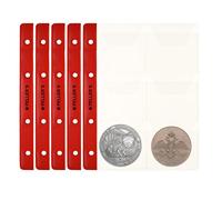 PELLER'S 10 Fogli per Collezione, 6 Tasche 68mm X 72mm su Ogni Pagina, per Monete Molto Grandi Fino a 55mm: geocoins. Ricarica Album M, Inserti.