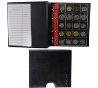 PELLER'S Album con Custodia per la Collezione, 200 Monete Medie Fino a 31mm, 10 Fogli e Divisori. per € 2, €1 Euro.