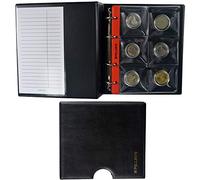 PELLER'S Album con Custodia per la Collezione 60 per Monete Fino a 55mm, 10 Fogli e Divisori. Capsule per Monete, medaglie, geocoins, gettoni e gettoni da Casinò