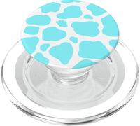 Pelles di animale pastello modello stampa mucca blu carino PopSockets PopGrip per MagSafe