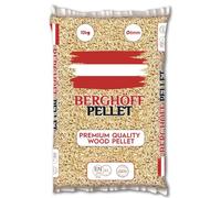 Pellet BERG-HOFF da 10 KG - Originale 100% Abete Austriaco, certificato ENplus A1 - Alto potere calorifico (15 sacchi da 10 kg)